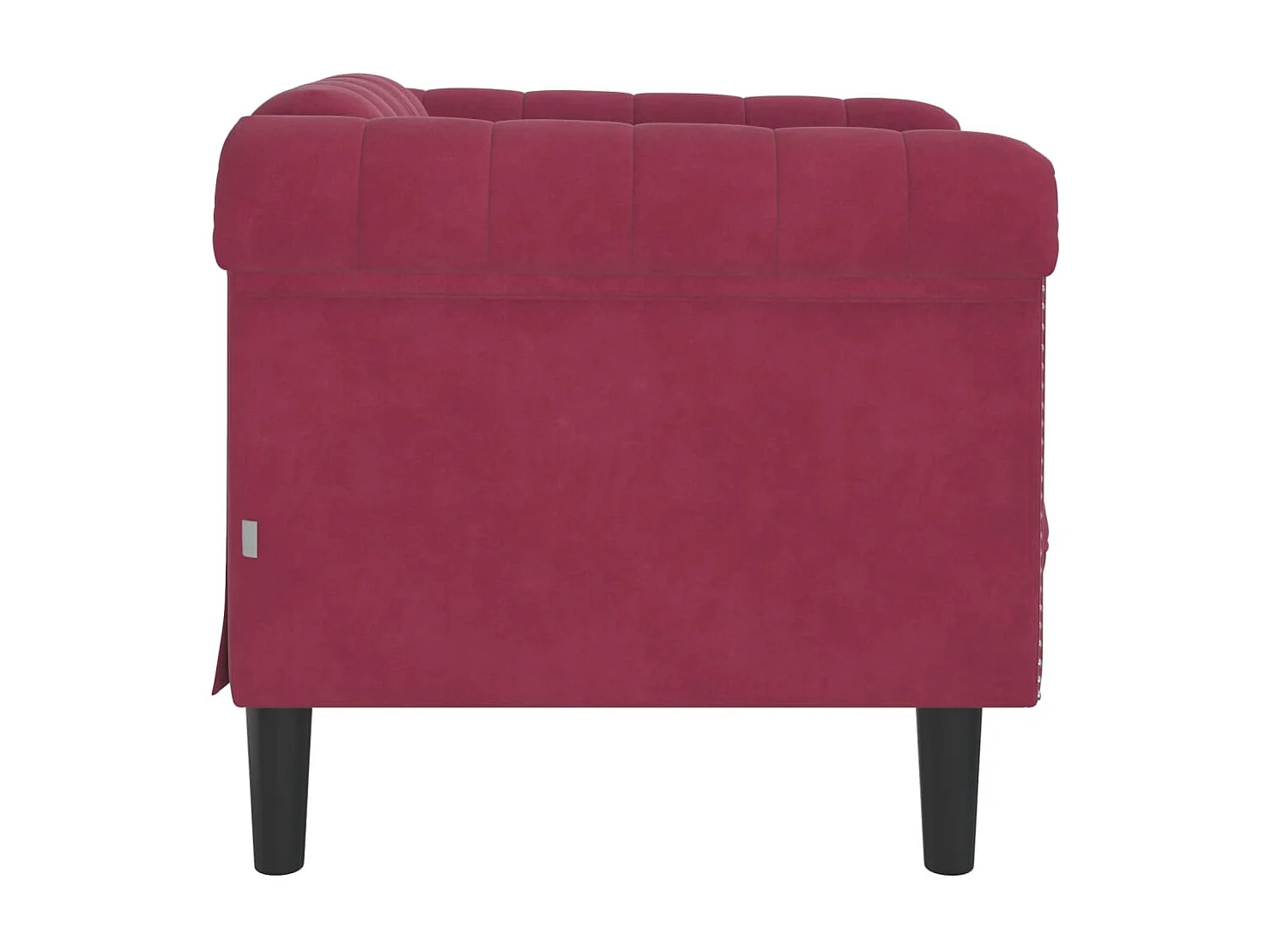 Fauteuil fluweel wijnrood BE924949