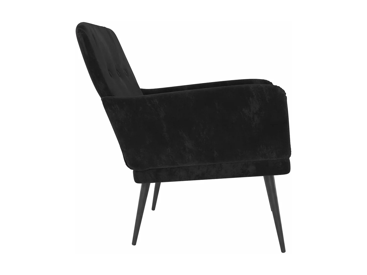 Fauteuil 62x79x79 cm fluweel zwart BE324291
