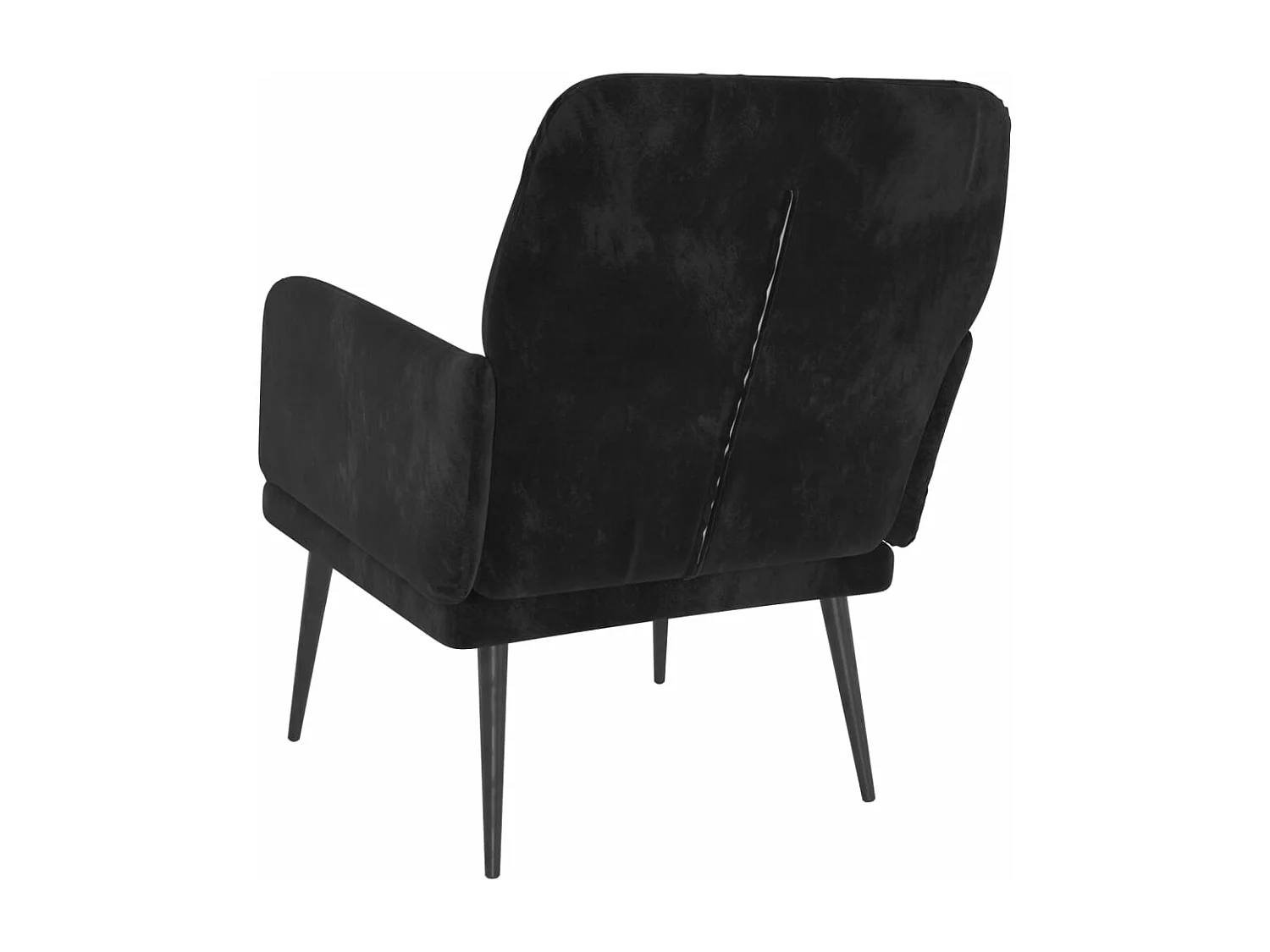 Fauteuil 62x79x79 cm fluweel zwart BE324291