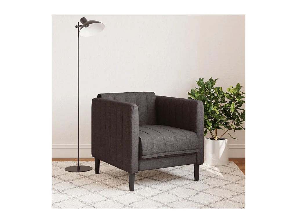 Sillón de tela marrón oscuro ES110013