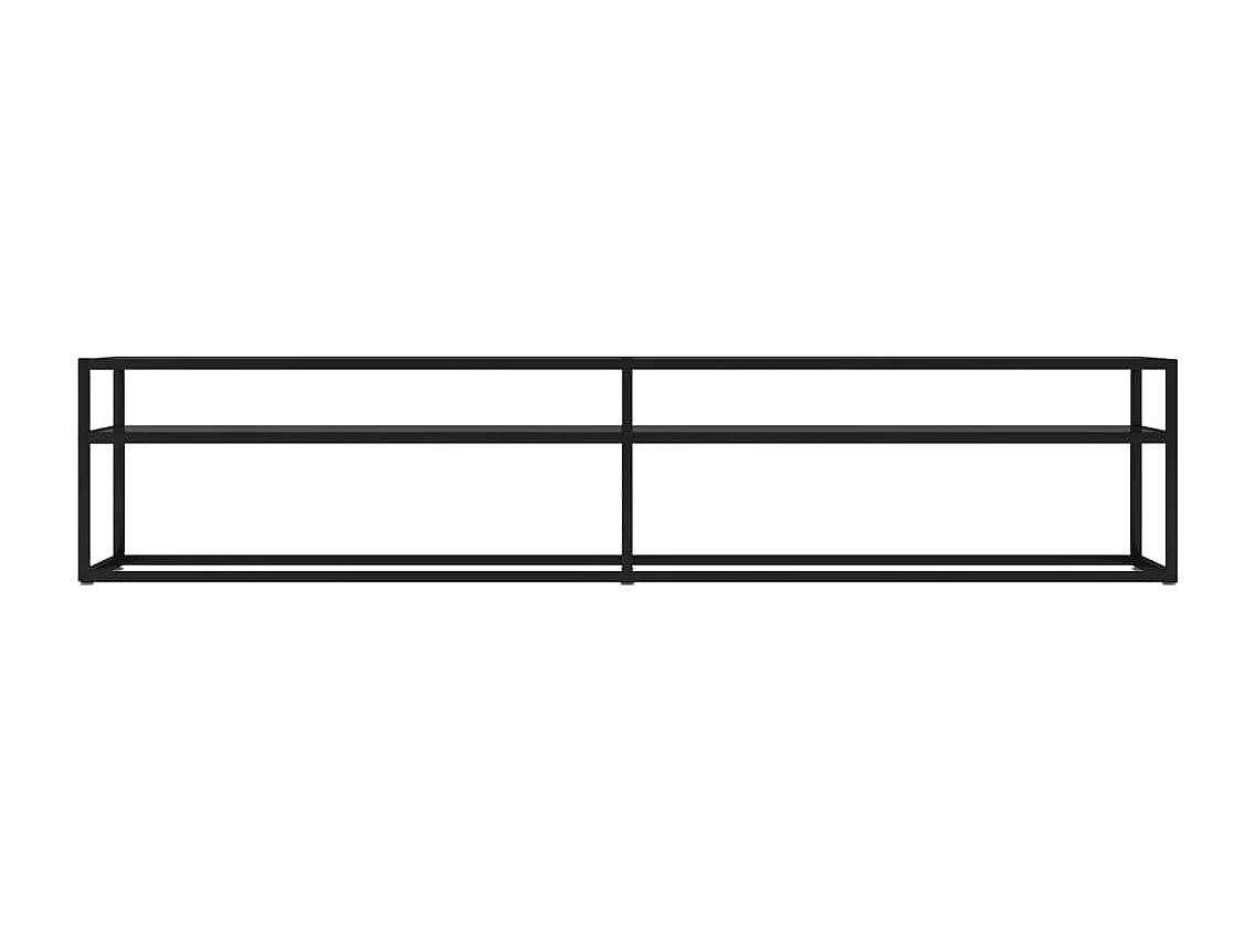 Mueble para TV vidrio templado negro 200x40x40,5 cm ES455221