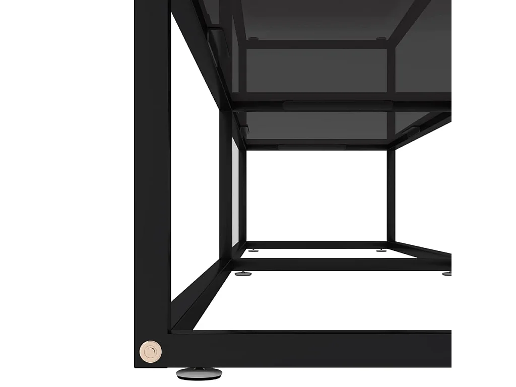 Mueble para TV vidrio templado negro 200x40x40,5 cm ES455221