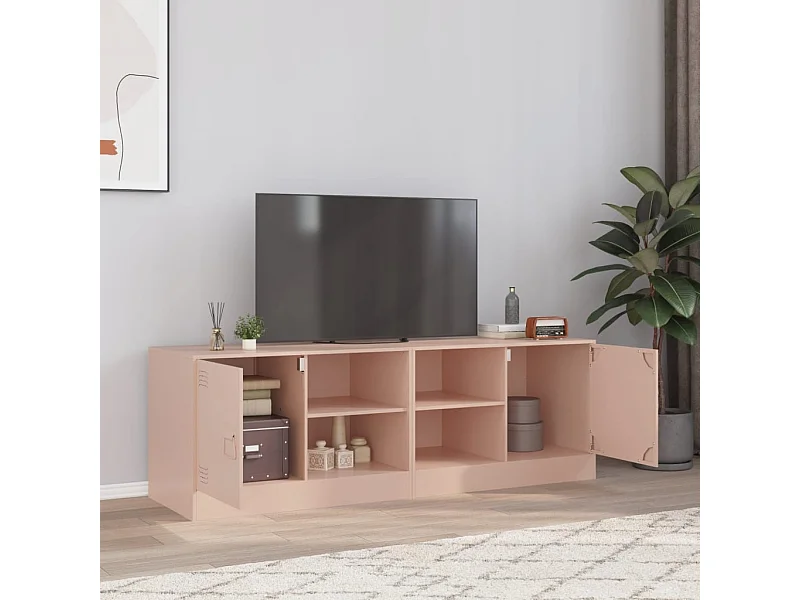 Muebles para TV 2 unidades acero rosa 67x39x44 cm ES455841