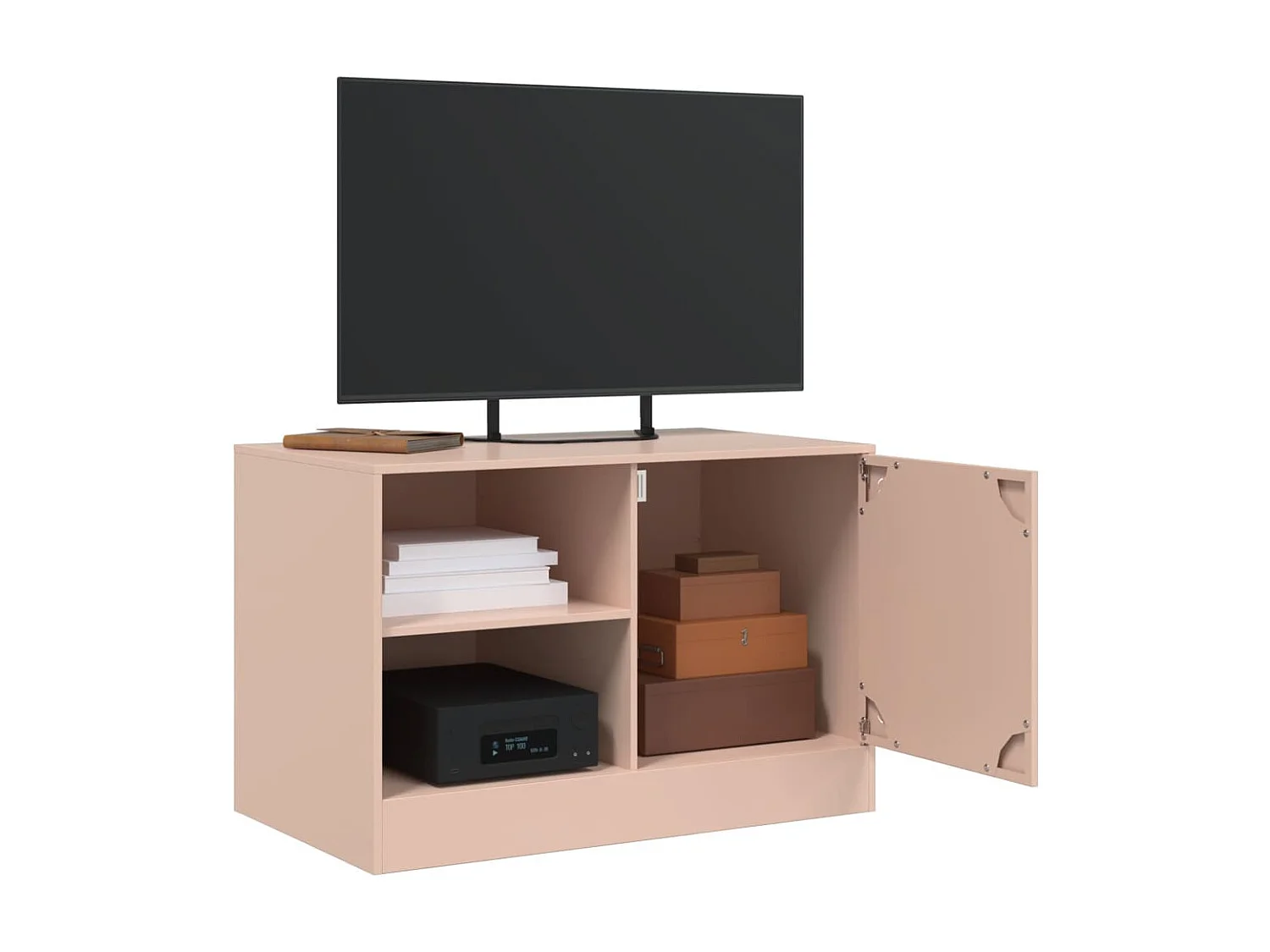 Meubles TV 2 pcs rose 67x39x44 cm acier FR33210