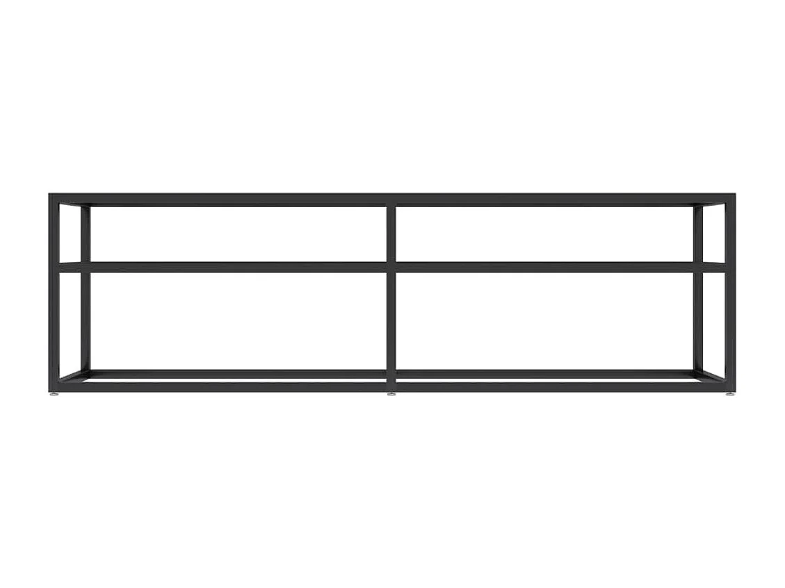 Mueble de TV vidrio templado color mármol negro 140x40x40,5 cm ES234747