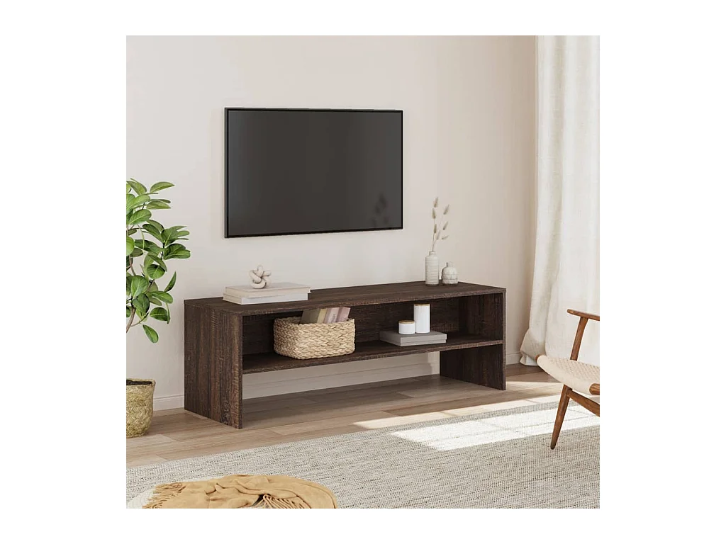 Tv-meubel 120x40x40 cm bewerkt hout bruin eikenkleurig BE129128