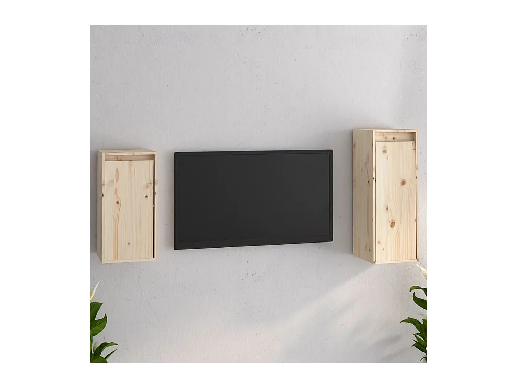 Meubles TV 2 pcs Bois massif de pin FR11061