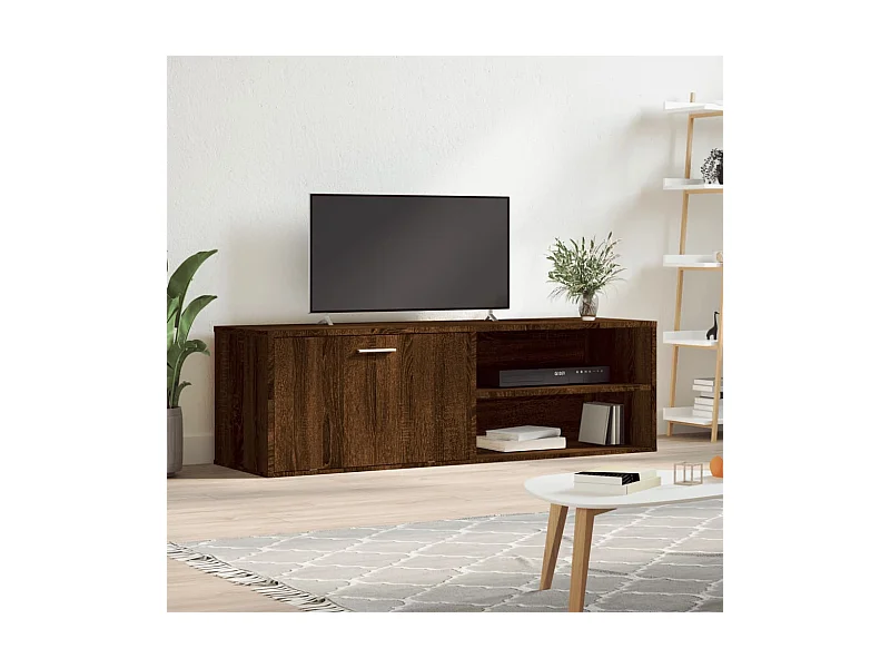 Meuble TV chêne marron 120x34x37 cm bois d'ingénierie FR67772