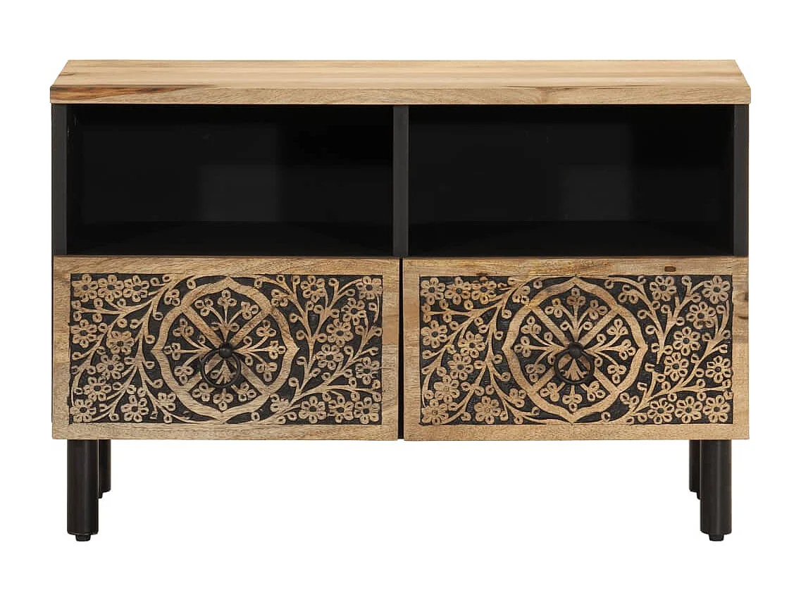 Meuble TV 70x33x46 cm Bois massif de manguier FR41684