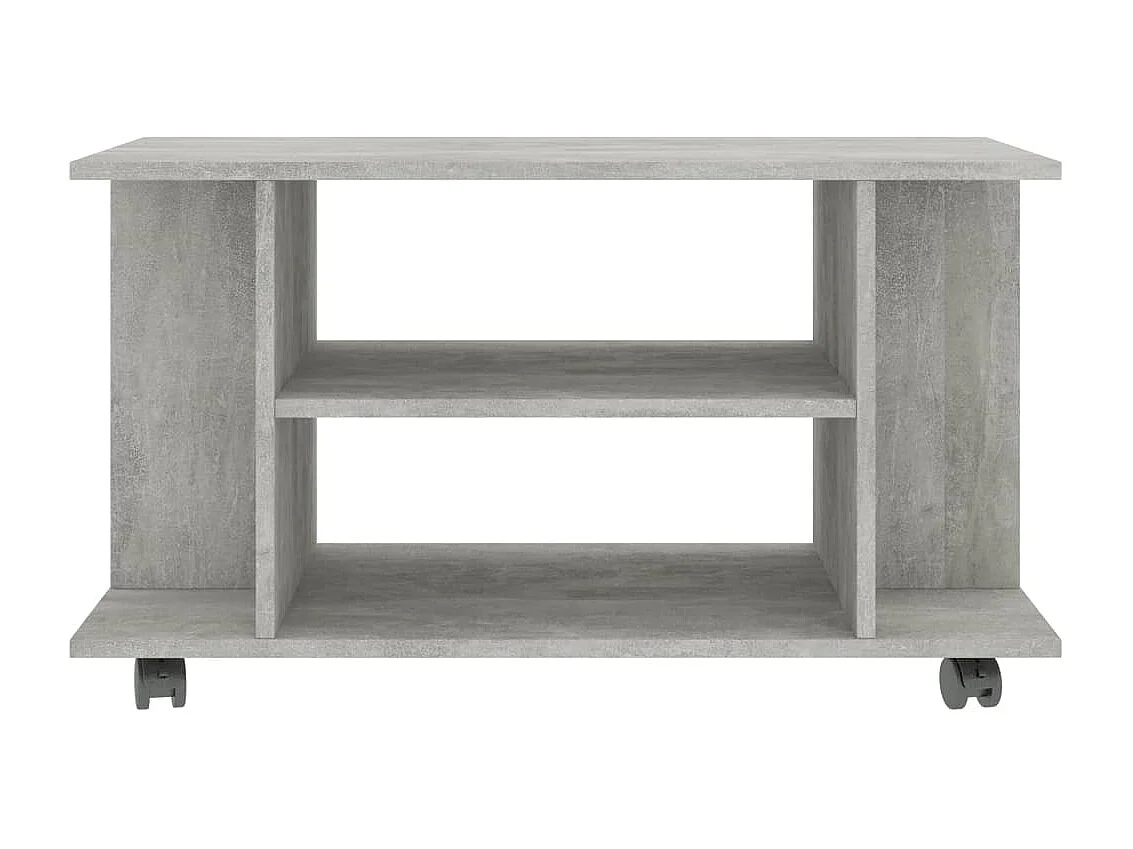 Tv-meubel met wieltjes 80x40x45 cm bewerkt hout betongrijs BE920193