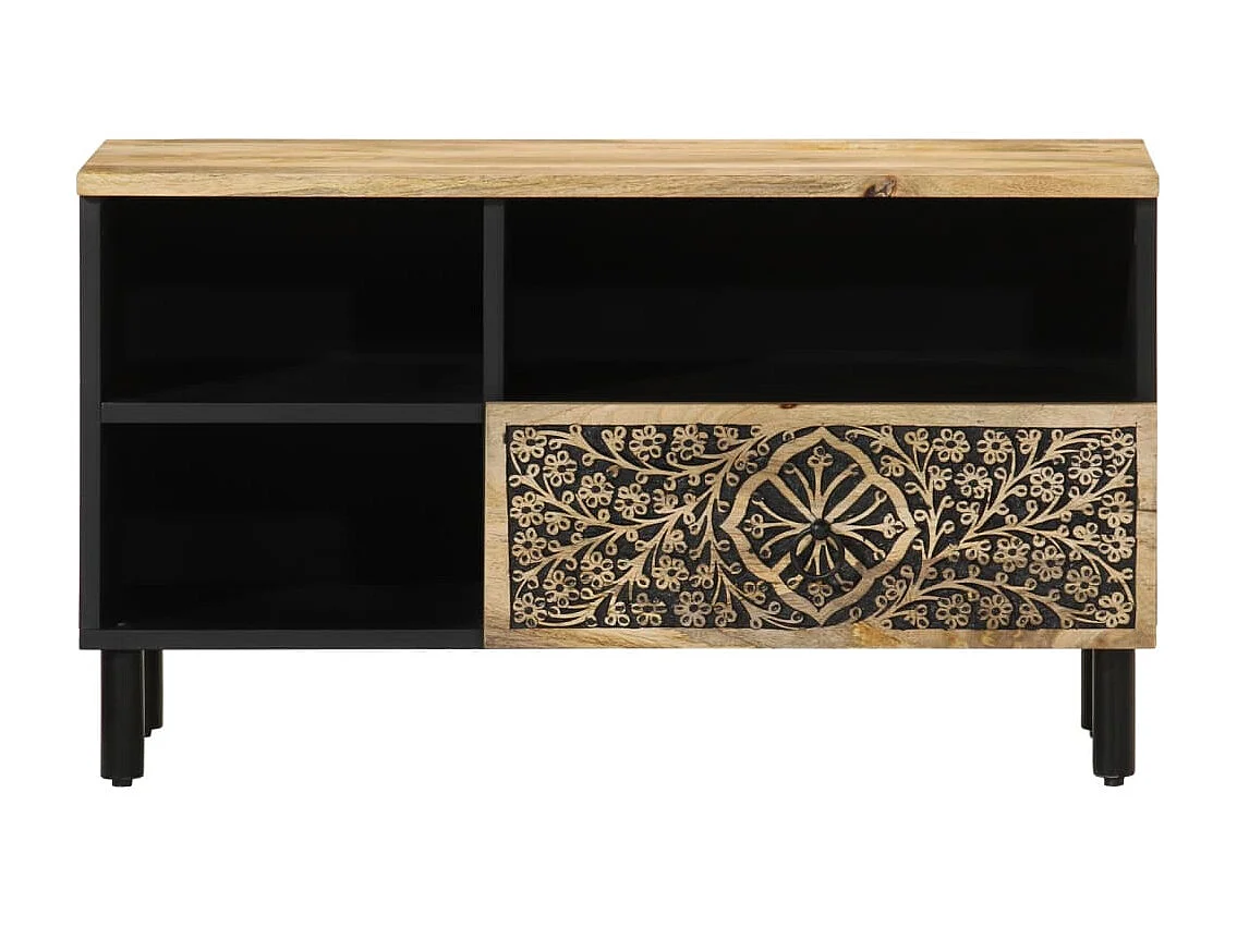 Meuble TV 80x33x46 cm bois massif de manguier FR80511