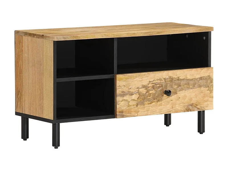 Meuble TV 80x33x46 cm bois massif de manguier FR98429