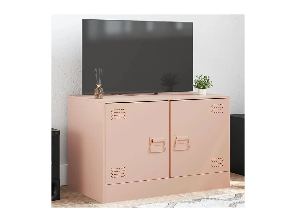 Tv-meubel 67x39x44 cm staal roze BE188099