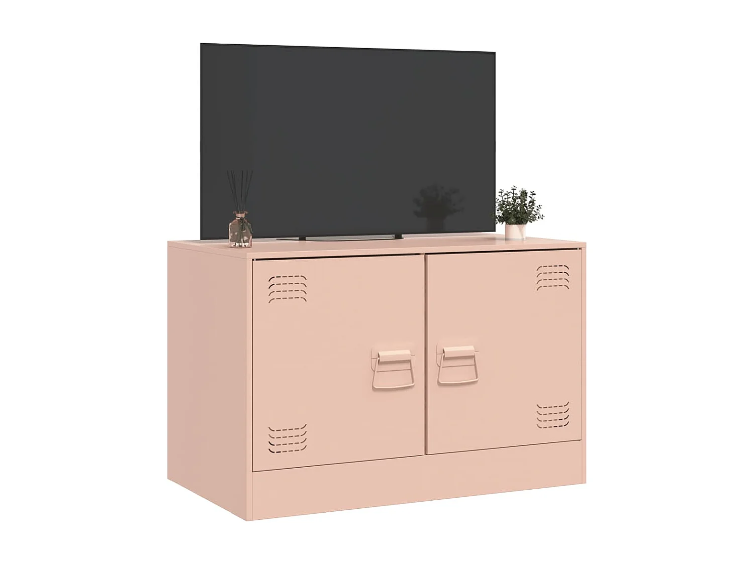 Meuble TV rose 67x39x44 cm acier FR15498