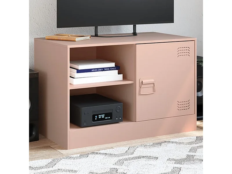 Móvel de TV 67x39x44 cm aço rosa PT805557