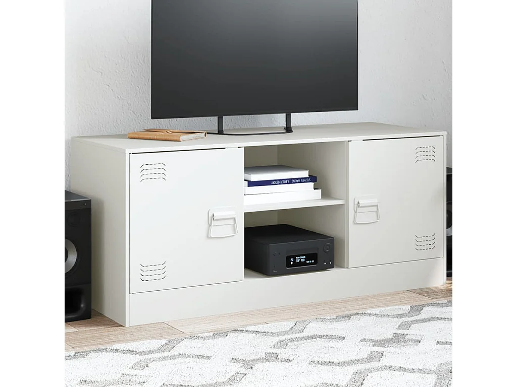 Tv-meubel 99x39x44 cm staal wit BE932228