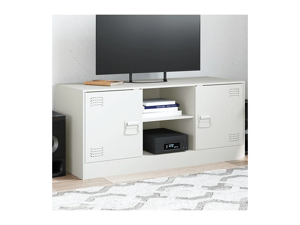 Tv-meubel 99x39x44 cm staal wit BE932228