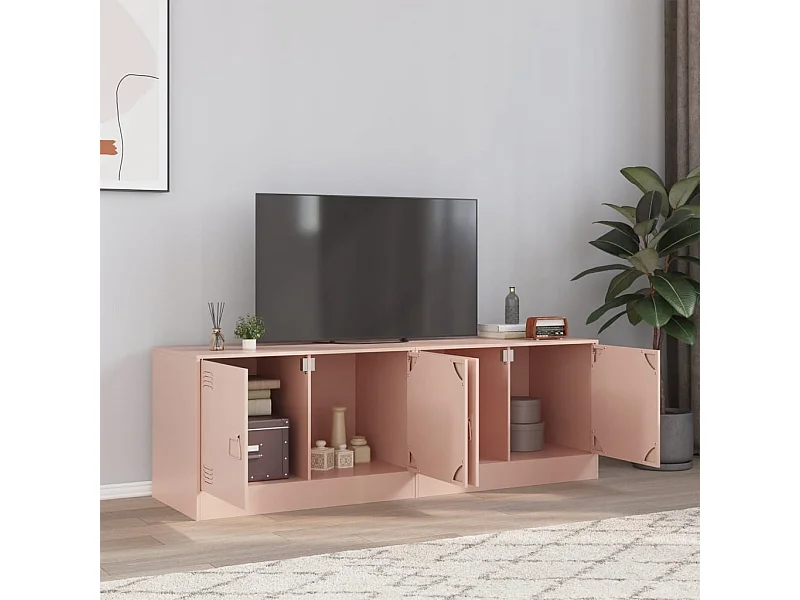 Muebles para TV 2 unidades acero rosa 67x39x44 cm ES997308