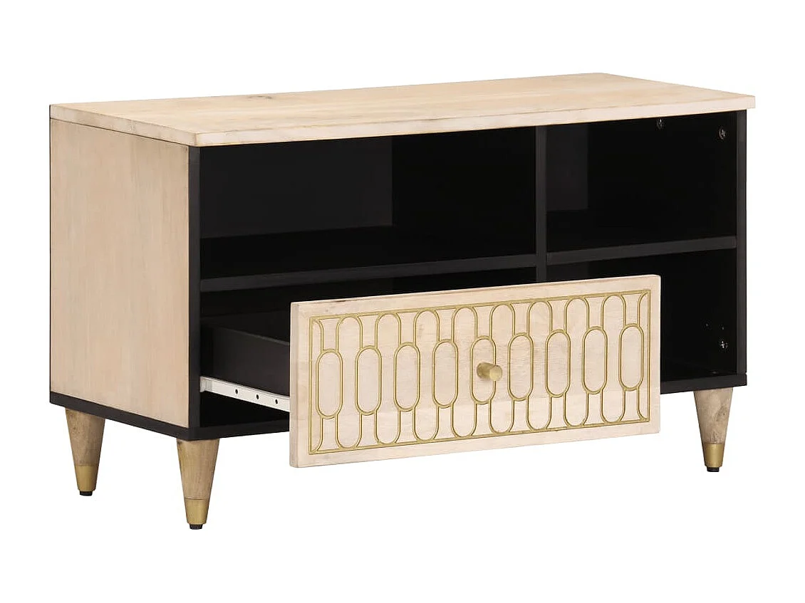 Tv-meubel 80x33x46 cm massief mangohout BE565924