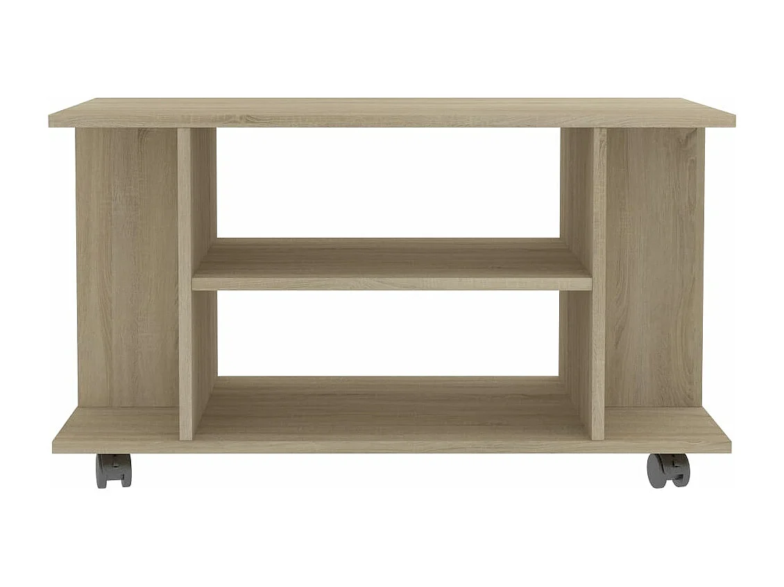 Meuble TV et roulettes chêne sonoma 80x40x45 cm bois ingénierie FR76886