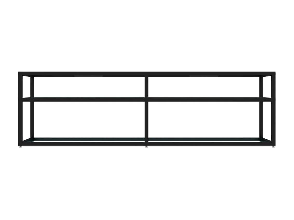 Meuble TV marbre blanc 140x40x40,5 cm verre trempé FR17547