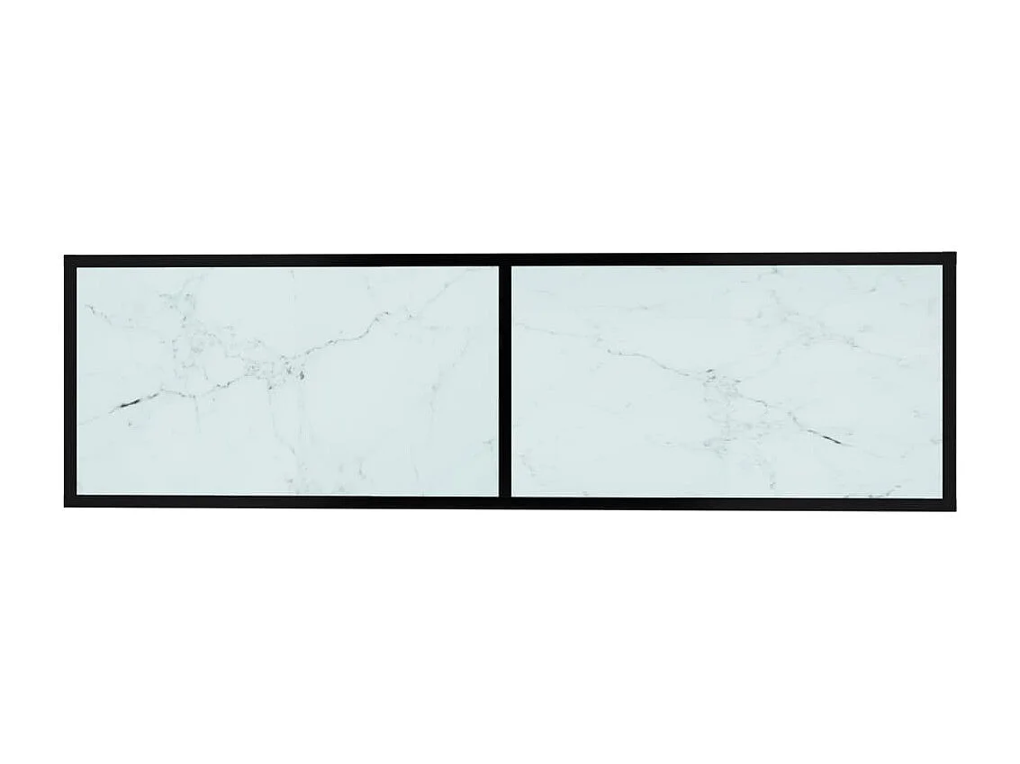 Meuble TV marbre blanc 140x40x40,5 cm verre trempé FR17547