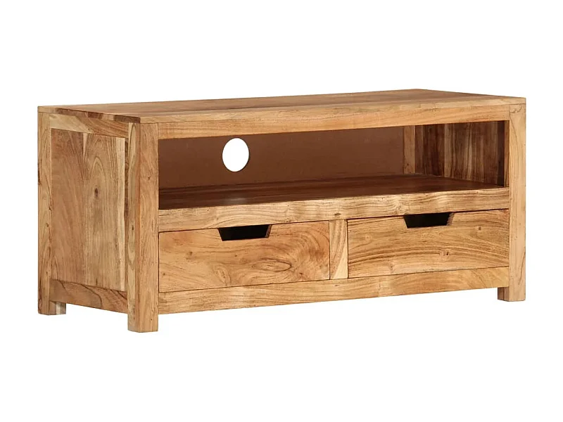 Meuble TV 88x35x40 cm bois d'acacia massif FR95202
