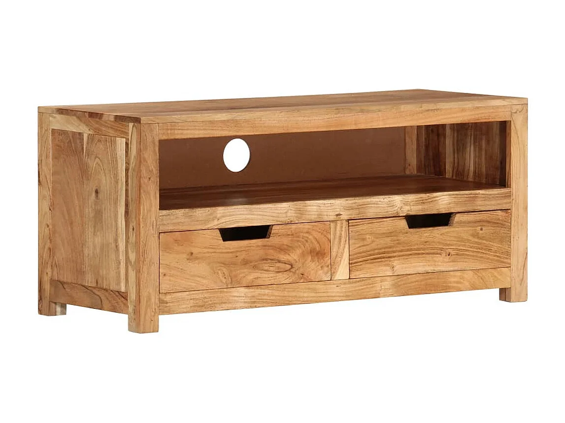 Meuble TV 88x35x40 cm bois d'acacia massif FR95202