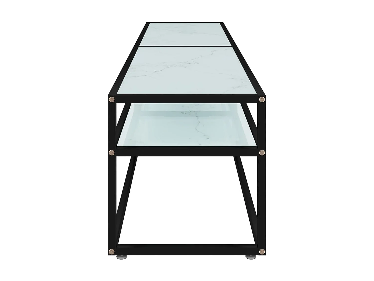 Meuble TV Marbre blanc 180x40x40,5 cm Verre trempé FR28324