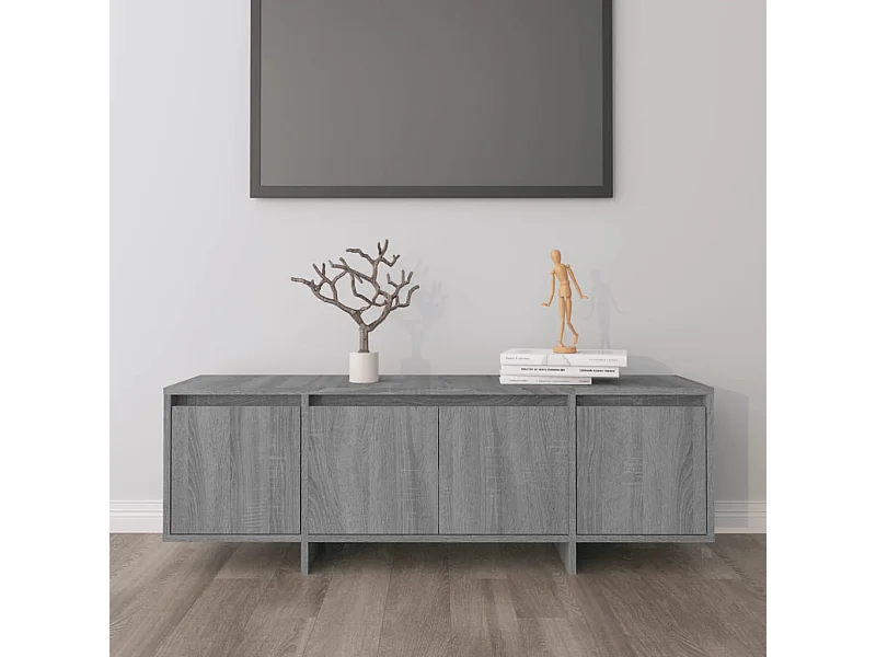Móvel de TV 120x30x40,5 cm aglomerado cor sonoma cinzento PT933300