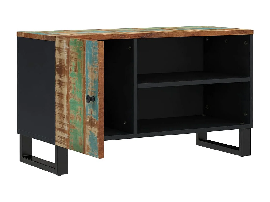 Meuble TV 80x33x46 cm bois de récupération et d'ingénierie FR39289