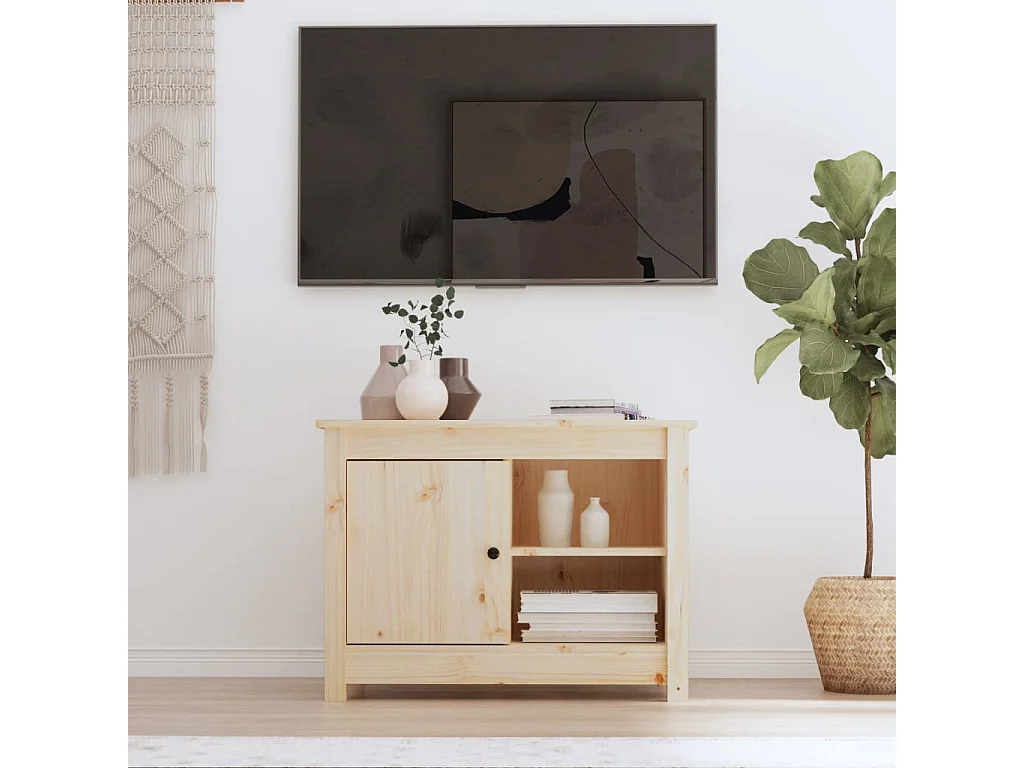 Móvel de TV 70x36,5x52 cm madeira de pinho maciça PT836518