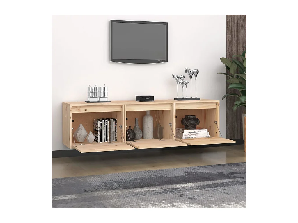 Tv-meubelen 3 st massief grenenhout BE879055