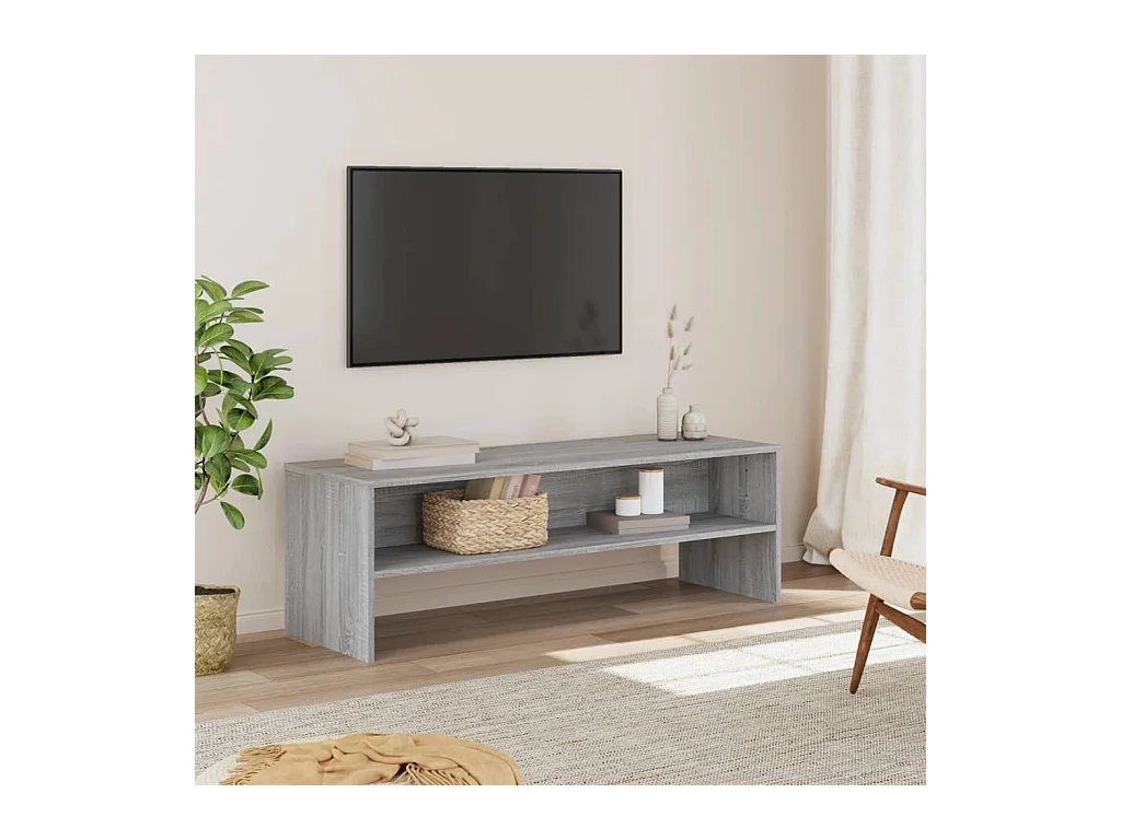 Tv-meubel 120x40x40 cm bewerkt hout grijs sonoma eikenkleurig BE873114