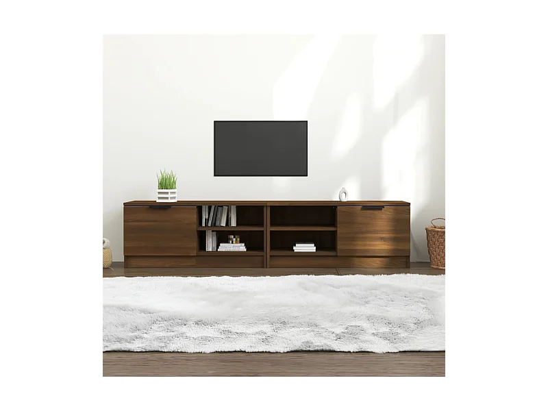 Meuble TV 2 pcs Chêne marron 80x35x36,5 cm Bois d'ingénierie FR97807