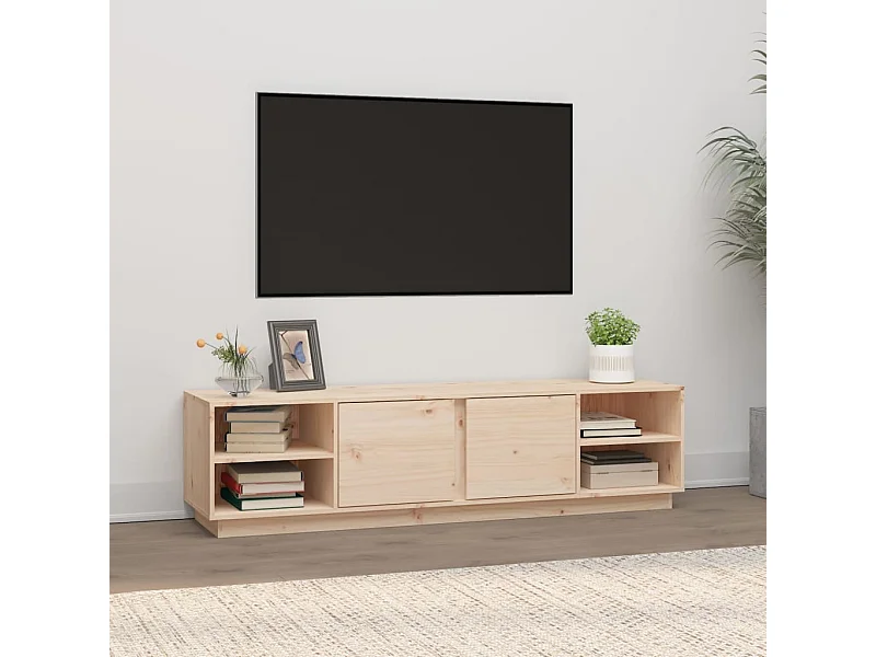 Tv-meubel 156x40x40 cm massief grenenhout BE864841