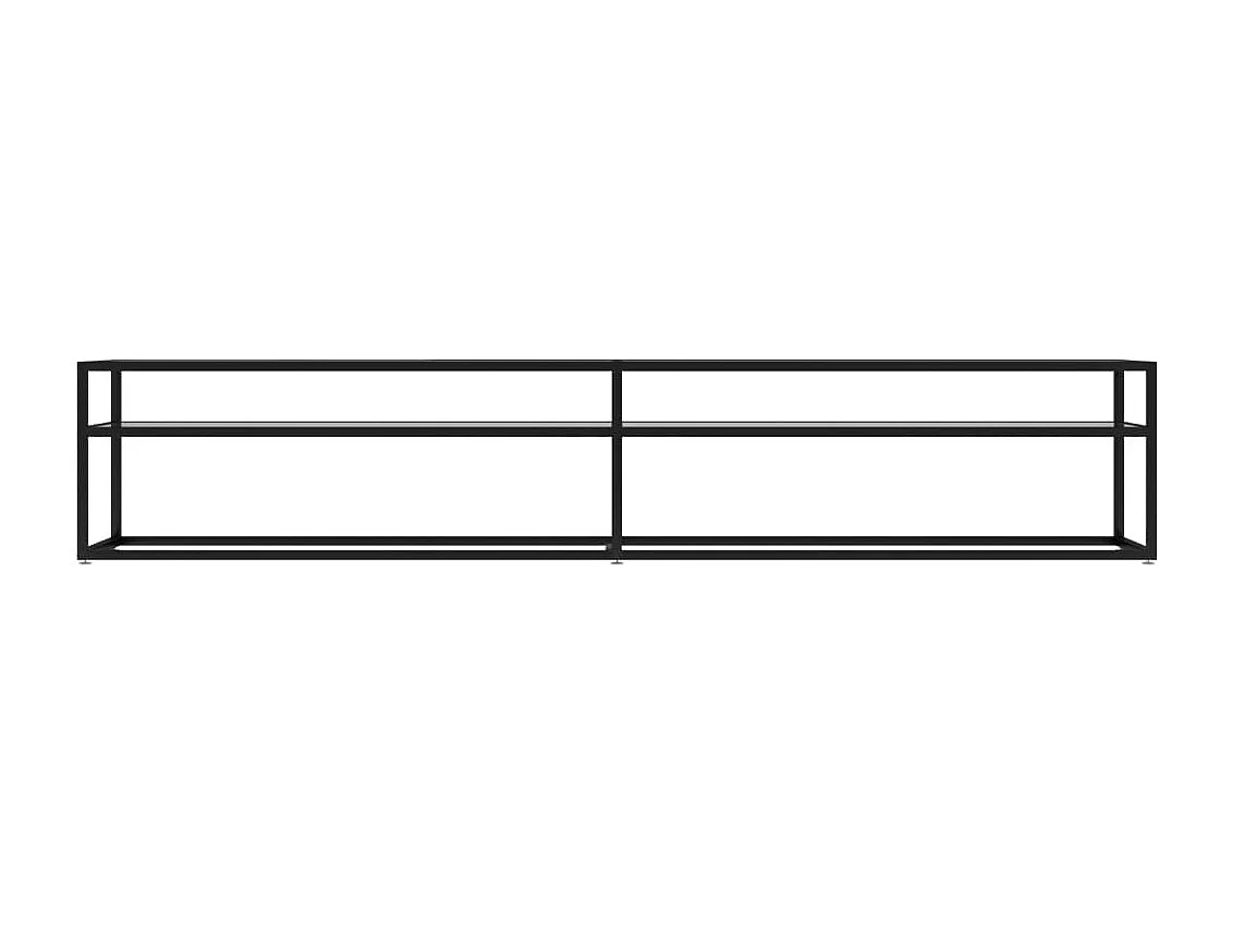 Meuble TV Transparent 220x40x40,5 cm Verre trempé FR65391