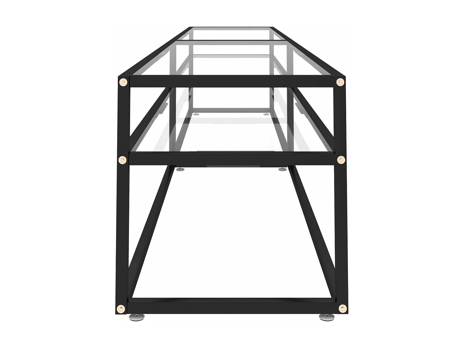 Meuble TV Transparent 220x40x40,5 cm Verre trempé FR65391