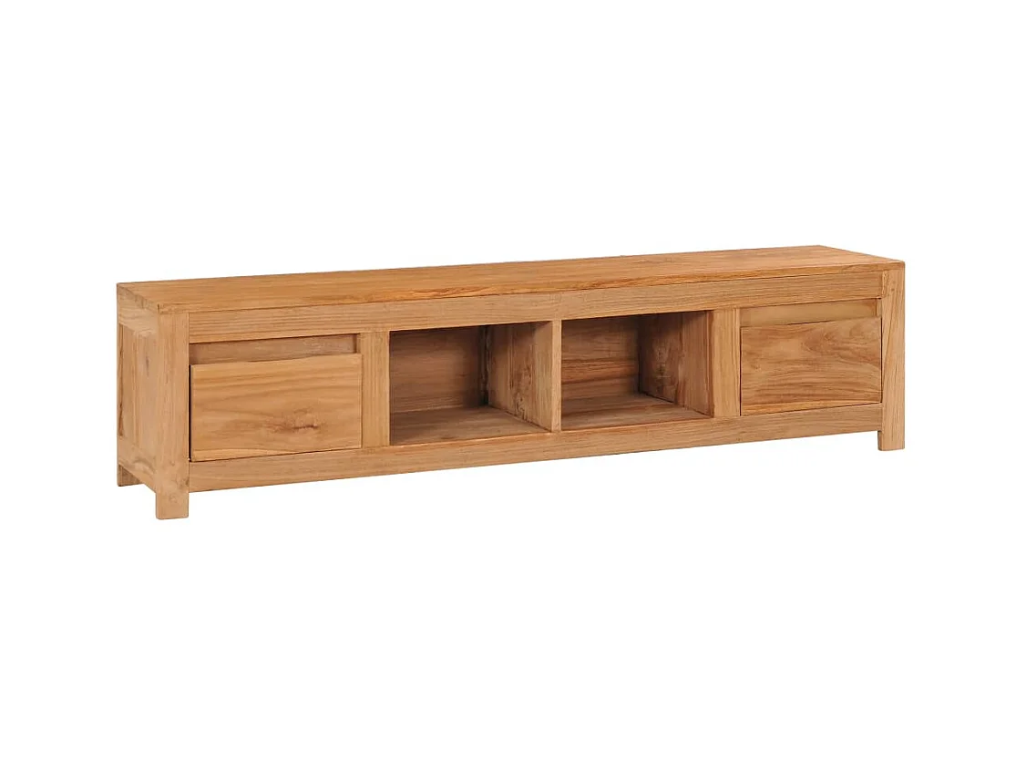 Meuble TV 135x30x35 cm bois de teck massif FR66351