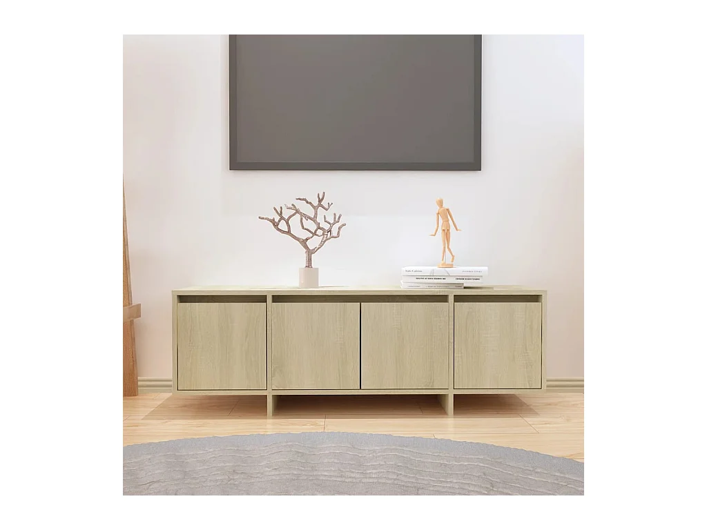 Meuble TV chêne sonoma 120x30x40,5 cm bois d'ingénierie FR70169