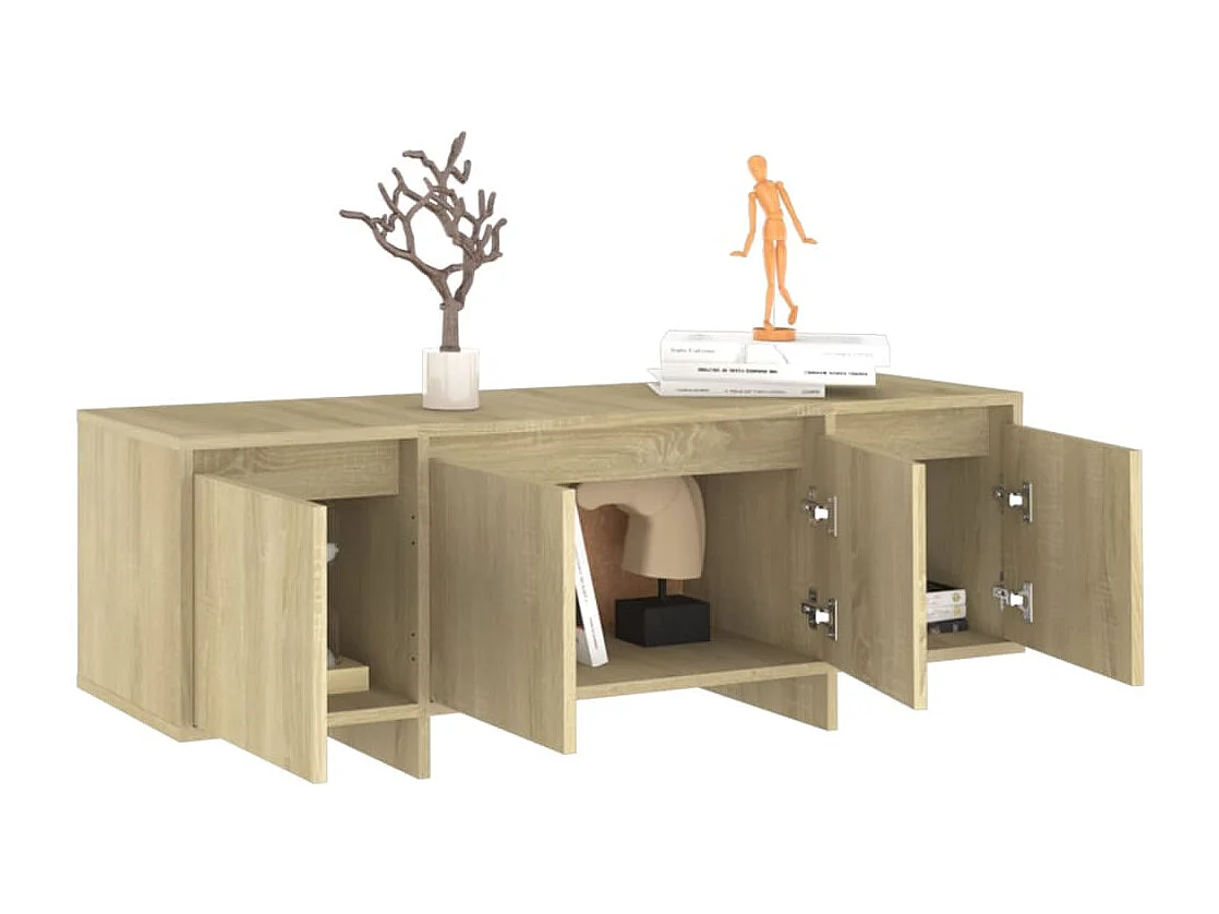 Meuble TV chêne sonoma 120x30x40,5 cm bois d'ingénierie FR70169