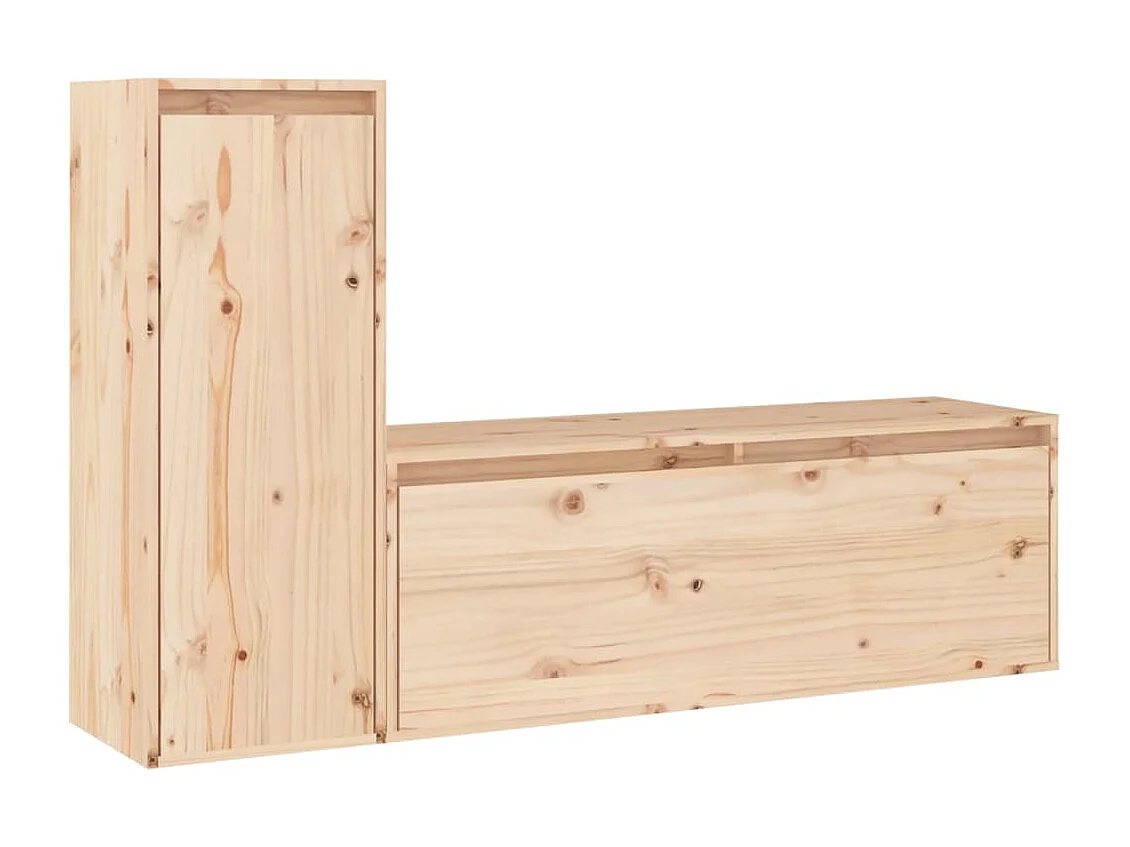 Meubles TV 2 pcs Bois massif de pin FR49743