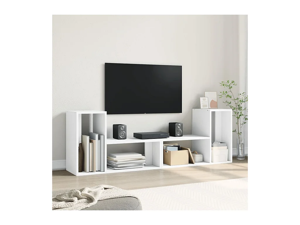 Meubles TV 2 pcs blanc 75x30x50 cm bois d'ingénierie FR64076