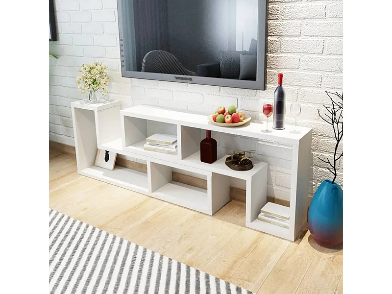 Tv-meubel dubbel L-vormig wit BE225562