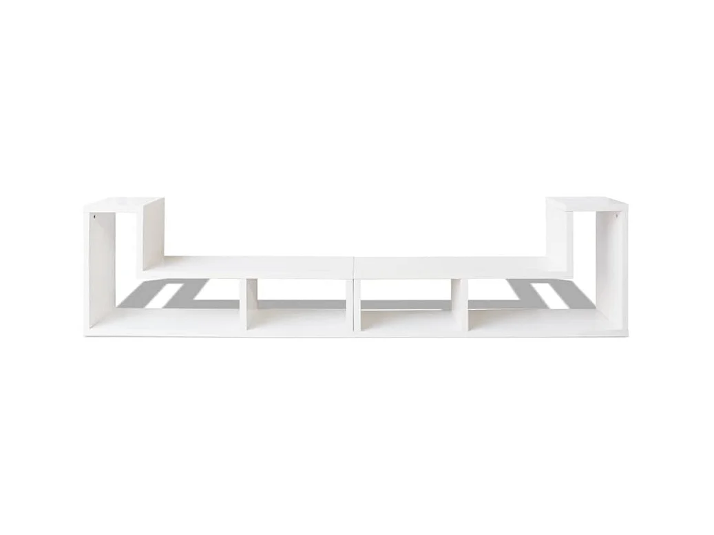 Meuble TV double en forme de L Blanc FR75463