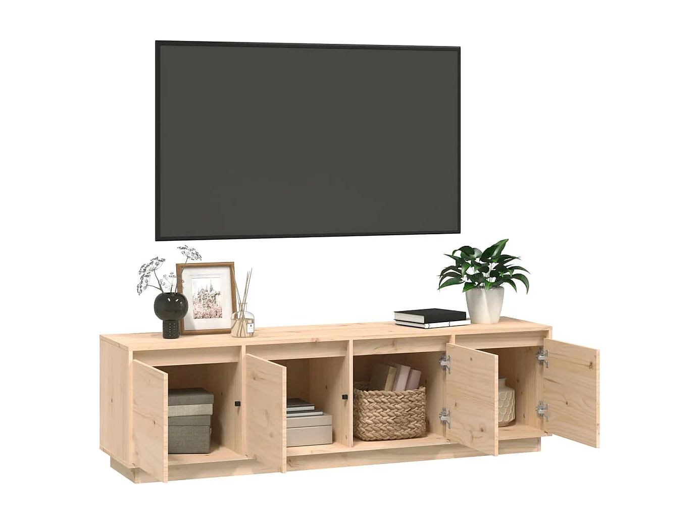 Meuble TV 156x37x45 cm Bois de pin massif FR71064