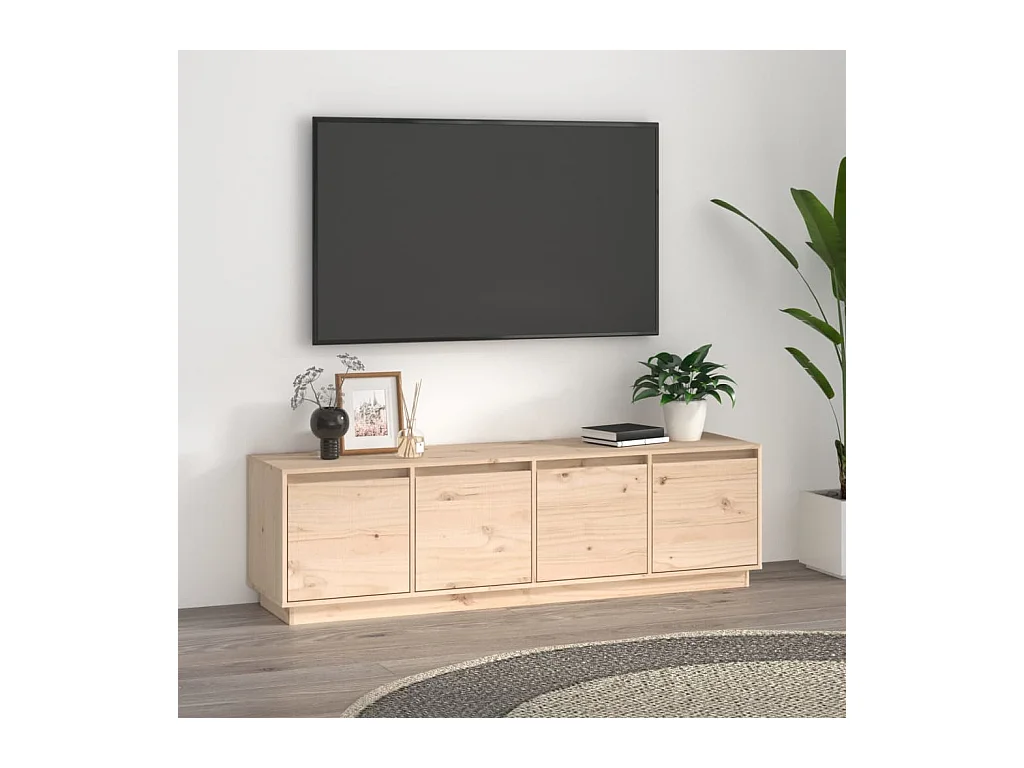 Tv-meubel 156x37x45 cm massief grenenhout BE459197