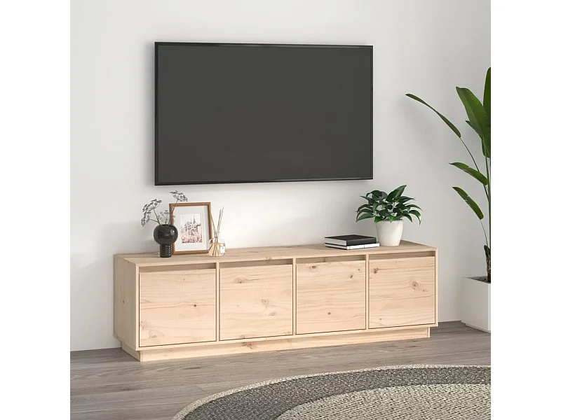 Móvel de TV 156x37x45 cm madeira de pinho maciça PT326690