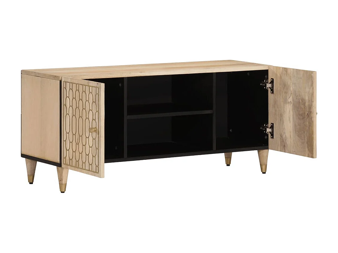 Meuble TV 105x33x46 cm Bois massif de manguier FR21298