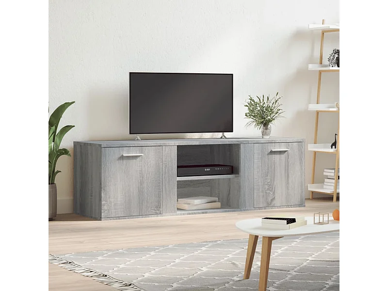 Meuble TV sonoma gris 120x34x37 cm bois d'ingénierie FR31179